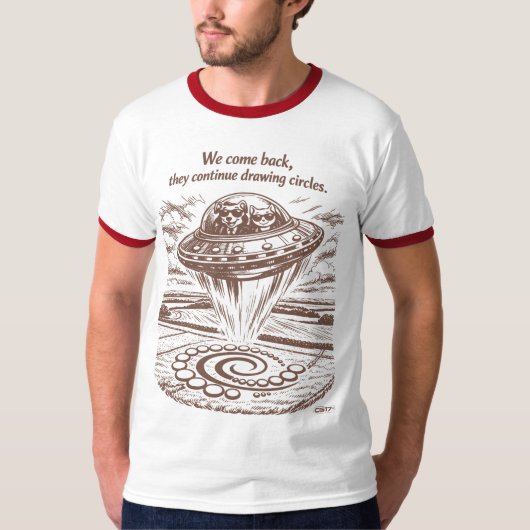 T-SHIRT UFO CROP CIRCLES (Devant)