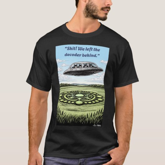T-shirt UFO CROP CIRCLES Decoder (Devant)