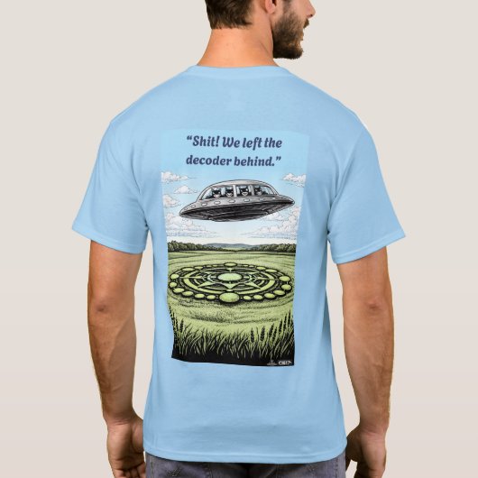 T-shirt UFO CROP CIRCLES Decoder (Dos)