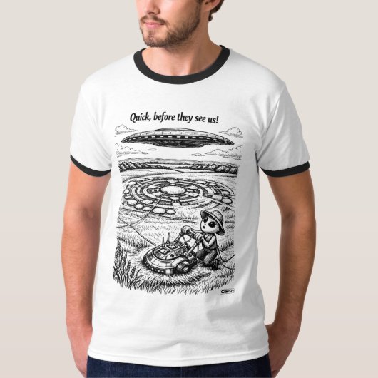 T-shirt UFO CROP CIRCLES -Quick - (Devant)