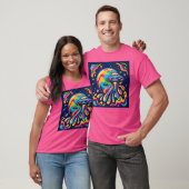 T-shirt Ufo Dans L'Espace Psychédélique (Unisexe)