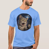 T-shirt UFO de selfie de chat (Devant)