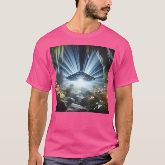 T-shirt Ufo Devant La Grotte (Devant)