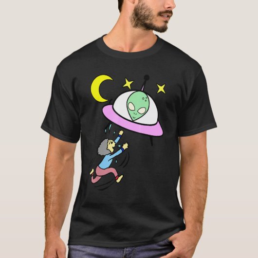 T-shirt Ufo Emmenez-Moi Avec Vous Espace Alien Croyant Com (Devant)