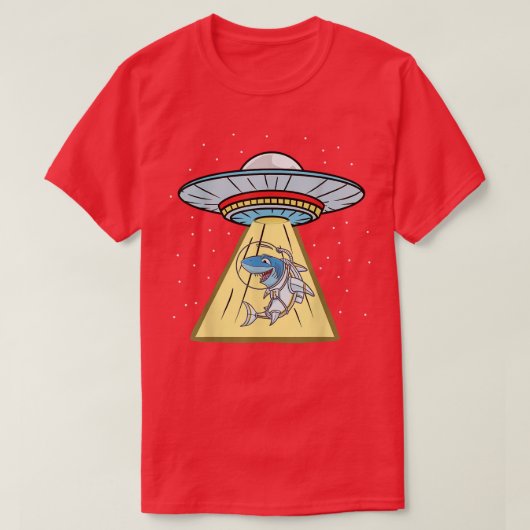 T-shirt Ufo Enlèvement d'un astronaute de requin (Design devant)