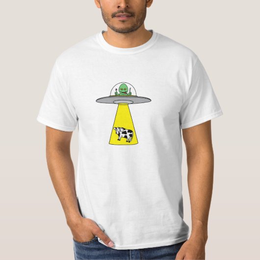 T-shirt UFO prenant la vache (Devant)