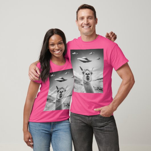 T-shirt Ufo Selfie Llama (Unisexe)