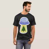 T-shirt Ufo Vole Un Arbre De Noël (Devant entier)