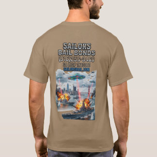 T-shirt UFOs attack US Navy in San Francisco Bay