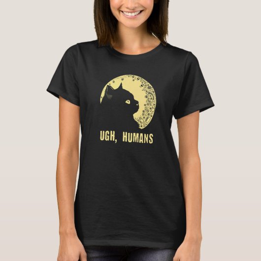 T-shirt Ugh Humains Chat Introvert Kitten Antisocial Chat (Devant)