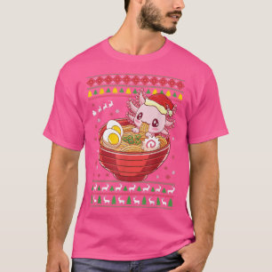 T-shirt Ugly Anime Christmas Sweater Kawaii Axolotl Eating