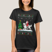 T-shirt Ugly Christmas Tree Lights Santa Riding Great Pyre (Devant)