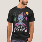 T-shirt Ugly New Year Zombie Party Disaster (Devant)