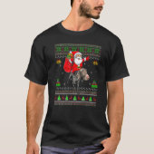 T-shirt Ugly Santa Riding German Shorthaired Pointer Dog C (Devant)