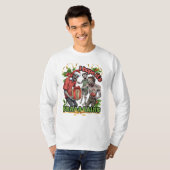 T-shirt Ugly sweater Christmas party zombie brains (Devant entier)