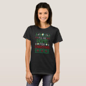 T-shirt Ugly Xmas I'll Be Home For Christmas Volleyball (Devant entier)