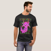 T-shirt Ugly Xmas Sweater Style Lighting Axolotl Christmas (Devant entier)