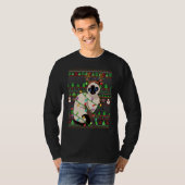T-shirt Ugly Xmas Sweater Style Lighting Balinese Cat Chri (Devant entier)