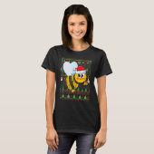 T-shirt Ugly Xmas Sweater Style Lighting Bee Christmas (Devant entier)