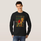 T-shirt Ugly Xmas Sweater Style Lighting Camel Christmas (Devant entier)