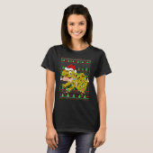 T-shirt Ugly Xmas Sweater Style Lighting Frog Christmas (Devant entier)
