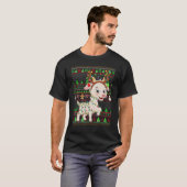 T-shirt Ugly Xmas Sweater Style Lighting Goat Christmas (Devant entier)