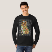 T-shirt Ugly Xmas Sweater Style Santa Rough Collie Dog Chr (Devant entier)