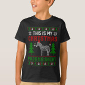 T-shirt Ugly Xmas Sweater Zebra This Is My Christmas Pajam (Devant)