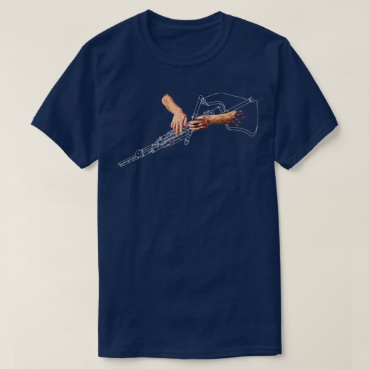 T-shirt Uilleann Pipes blanc  (Design devant)