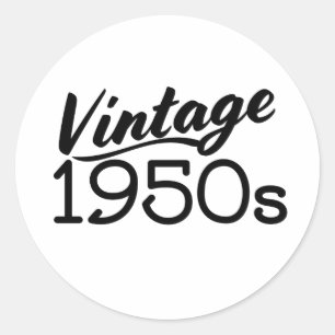 T-shirt uit de jaren 50 ronde sticker