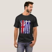 T-shirt UK Greece Half Flag British Greek Flag Hellas Heri (Devant entier)