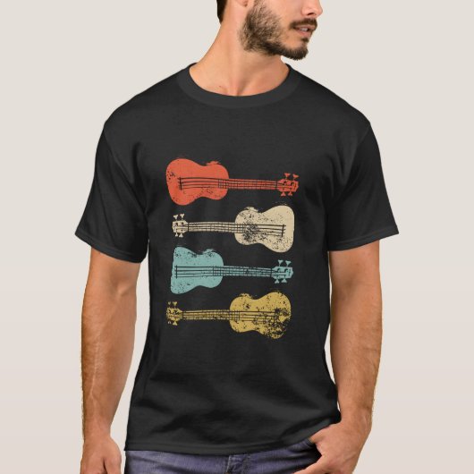 T-shirt Uke hawaïen Ukulele Colorée Eapple (Devant)