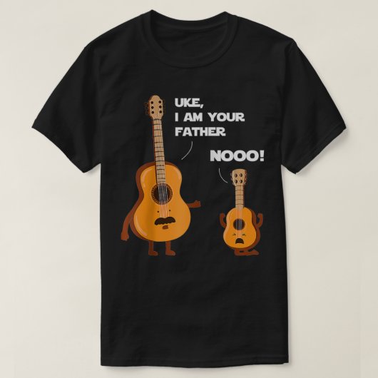 T-shirt Uke I Am Your Father  Funny Ukulele Guitar Music G (Design devant)