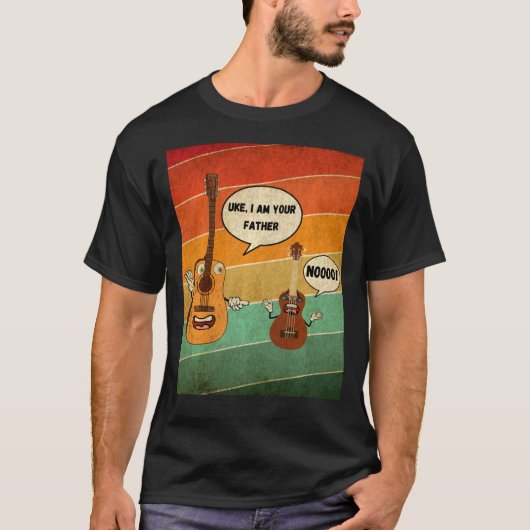 T-shirt Uke Je Suis Ton Père Funny Ukulele Guitare Musique (Devant)
