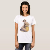 T-shirt Uke Jouer Flapper Ladies léger manche longue Tee (Devant entier)