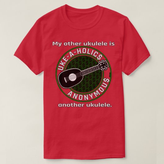 T-shirt UkeAHolics Anonyme Mon Autre Ukulele Est Un Autre (Design devant)