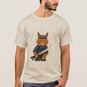 T-shirt Ukiyo-e Samurai Cat - The Great Wave of Cats Japan