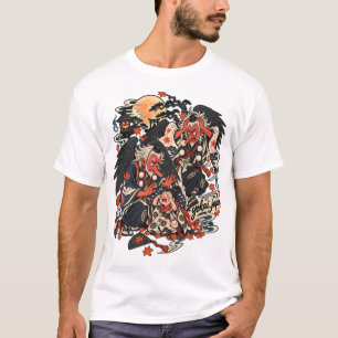 T-Shirt Ukiyo-e Tengu Yokai Japonais Halloween