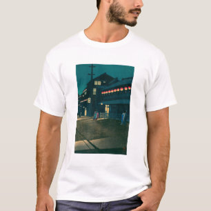 T-shirt ukiyoe Hasui N°61 Le soir tombe sur Sōemonchō