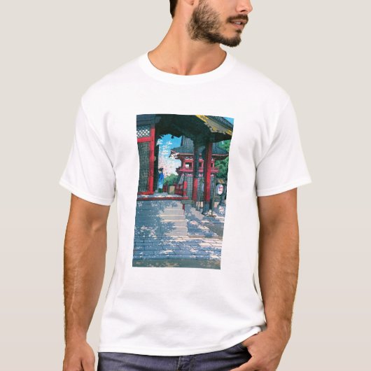 T-shirt ukiyoe - hasui - No.18 Meguro Fudo Temple - (Devant)