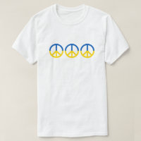 Ukraine 3 Signes de paix Drapeau bleu jaune