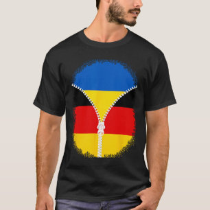 T-shirt Ukraine Allemagne Drapeau Ukrainien Allemand Ferme