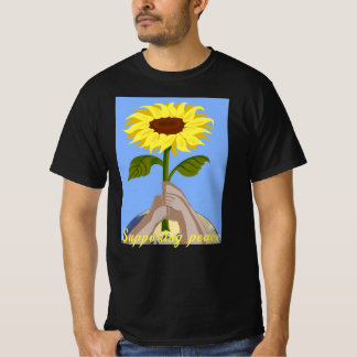 T-shirt Ukraine "bleu jaune" tournesol de la paix coloré