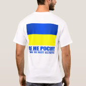 T-shirt Ukraine (Ce N'Est Pas La Russie !) (Dos)