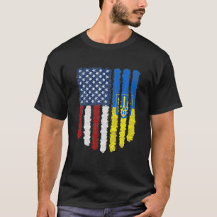 T-shirt Ukraine drapeau américain Ukraine Amérique racines