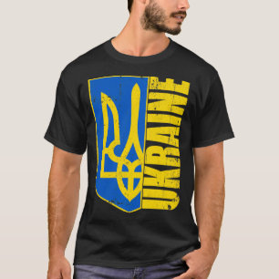 T-shirt Ukraine Drapeau de crête