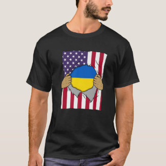 T-shirt Ukraine Drapeau intérieur de moi Accueil Fierté Uk