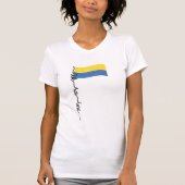 T-shirt Ukraine Drapeau Signature Design, Symbole sur Flag (Devant)