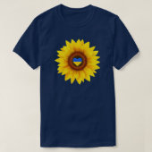 T-shirt Ukraine Drapeau Tournesol bleu et jaune (Design devant)
