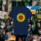 T-shirt Ukraine Drapeau Tournesol bleu et jaune